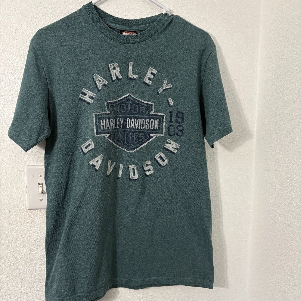 Harley Davidson Crew Neck Short Sleeve 2016 Graphic Print Size Medium